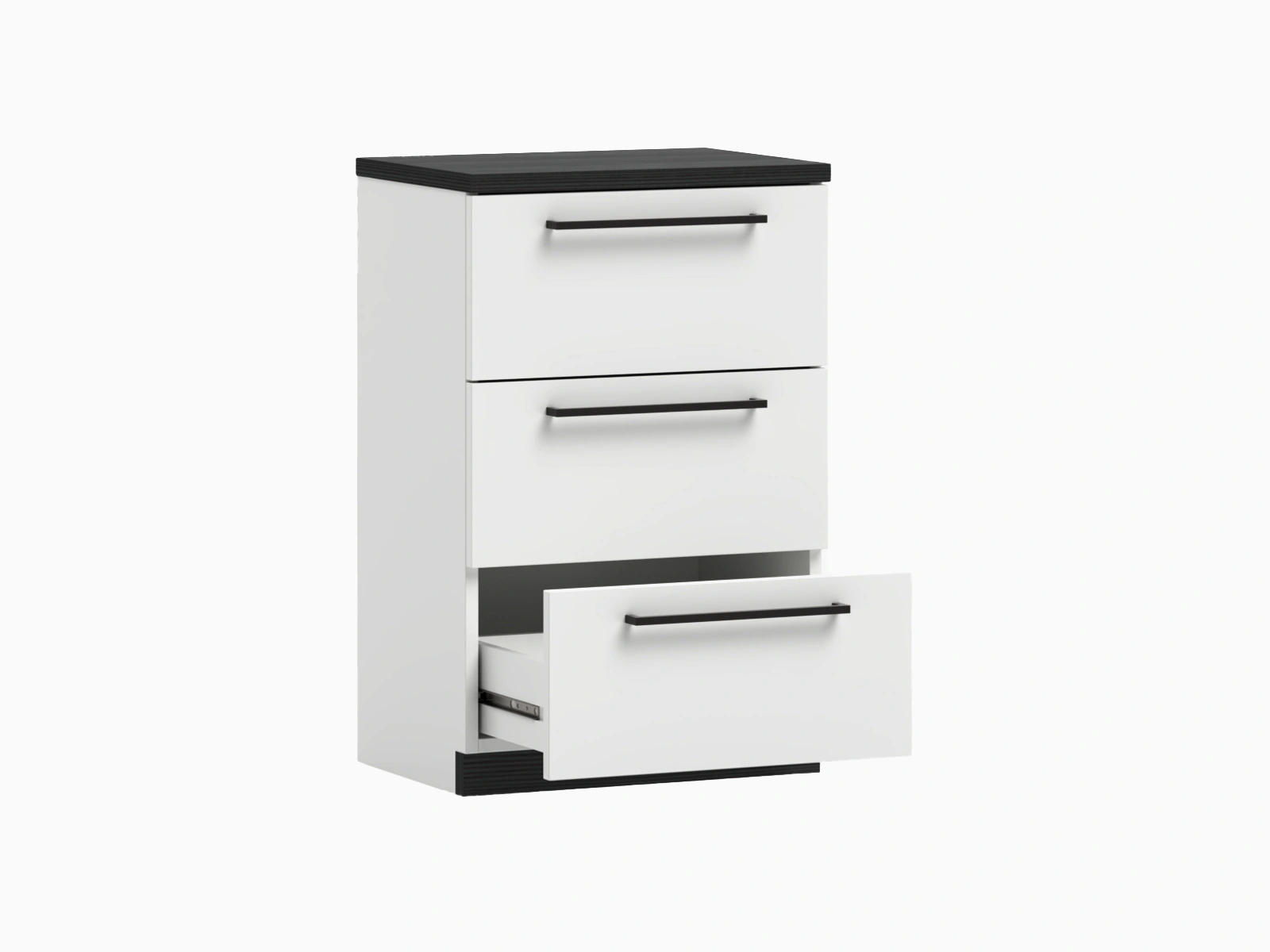 Hiili lipasto 45 cm 3 laatikkoa auki