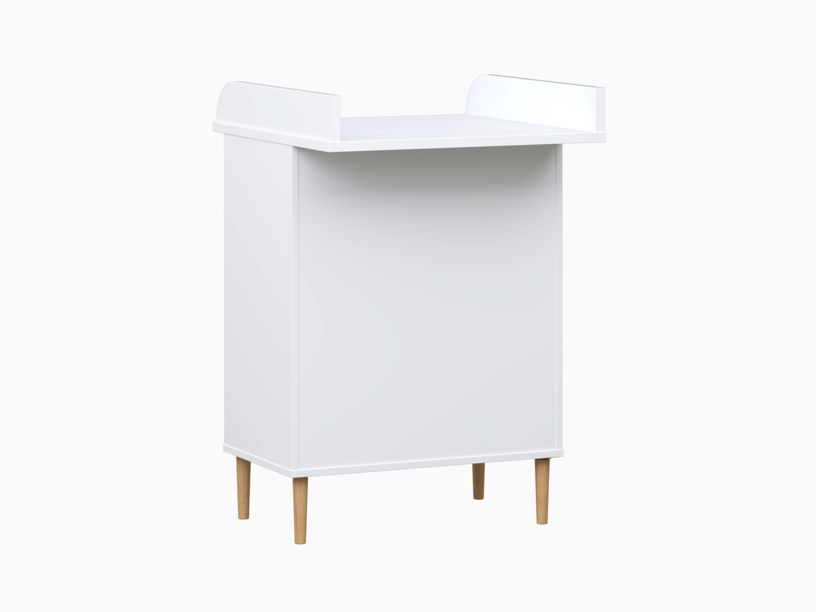 Nyytti Lipasto hoitotasolla valkoinen nahkavetimillä - Image 5