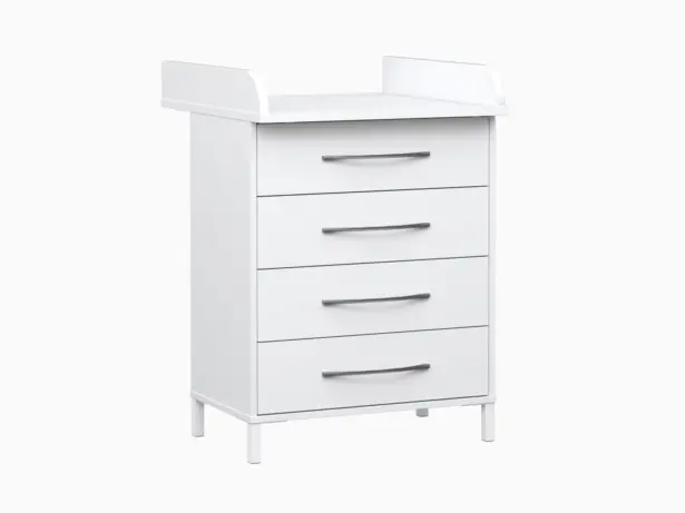 Nyytti Lipasto hoitotasolla valkoinen ja harmaa