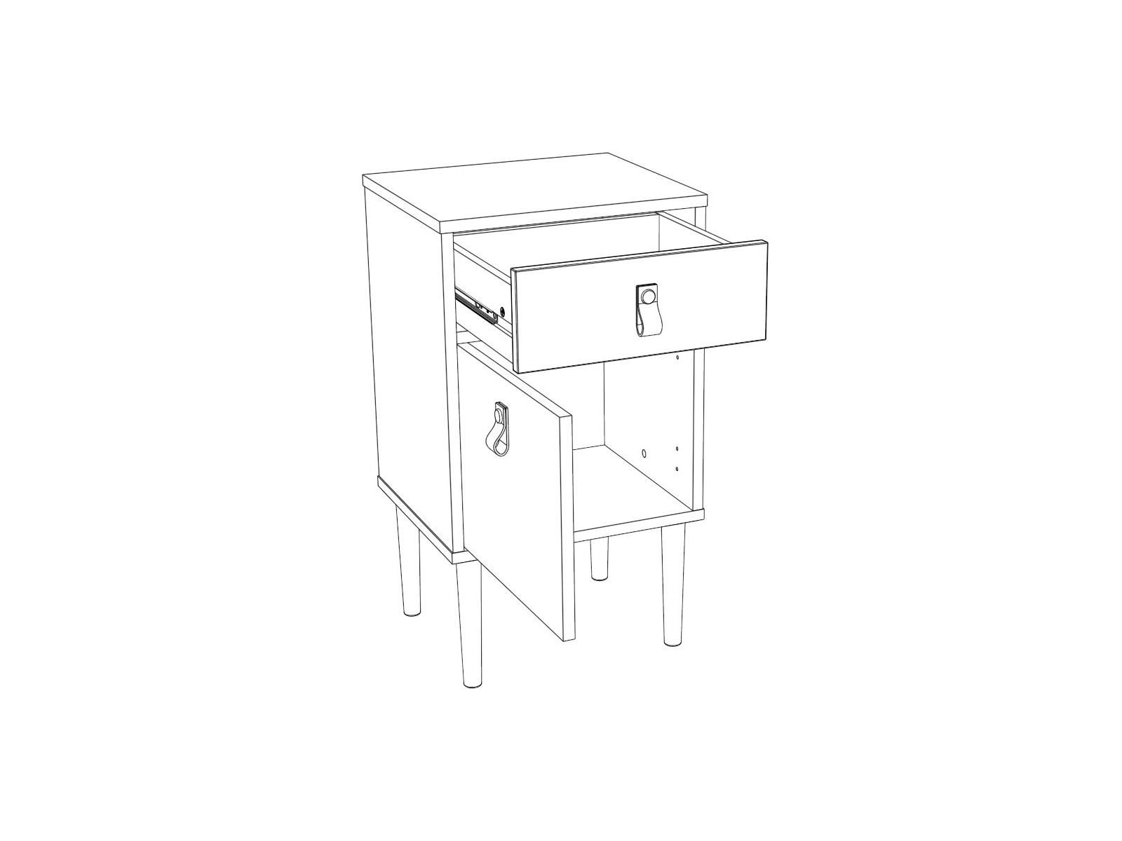 Hetki Yöpöytä valkoinen - Image 5